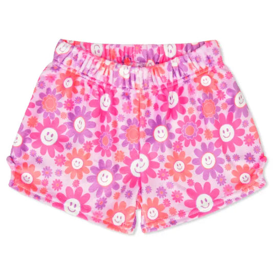 Groovy Smiles Plush Girls Shorts