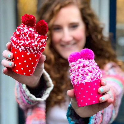 Cozy Cupcake Socks Red