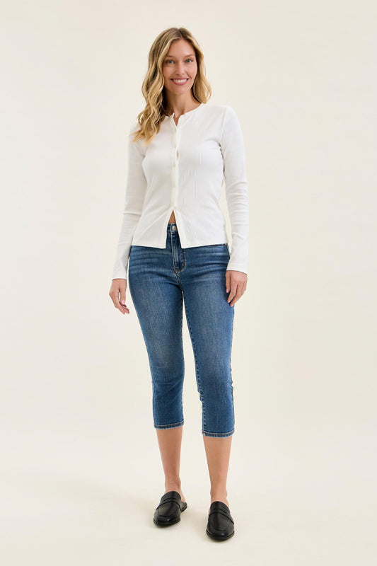 Judy Blue MR Capri Jeans 72122