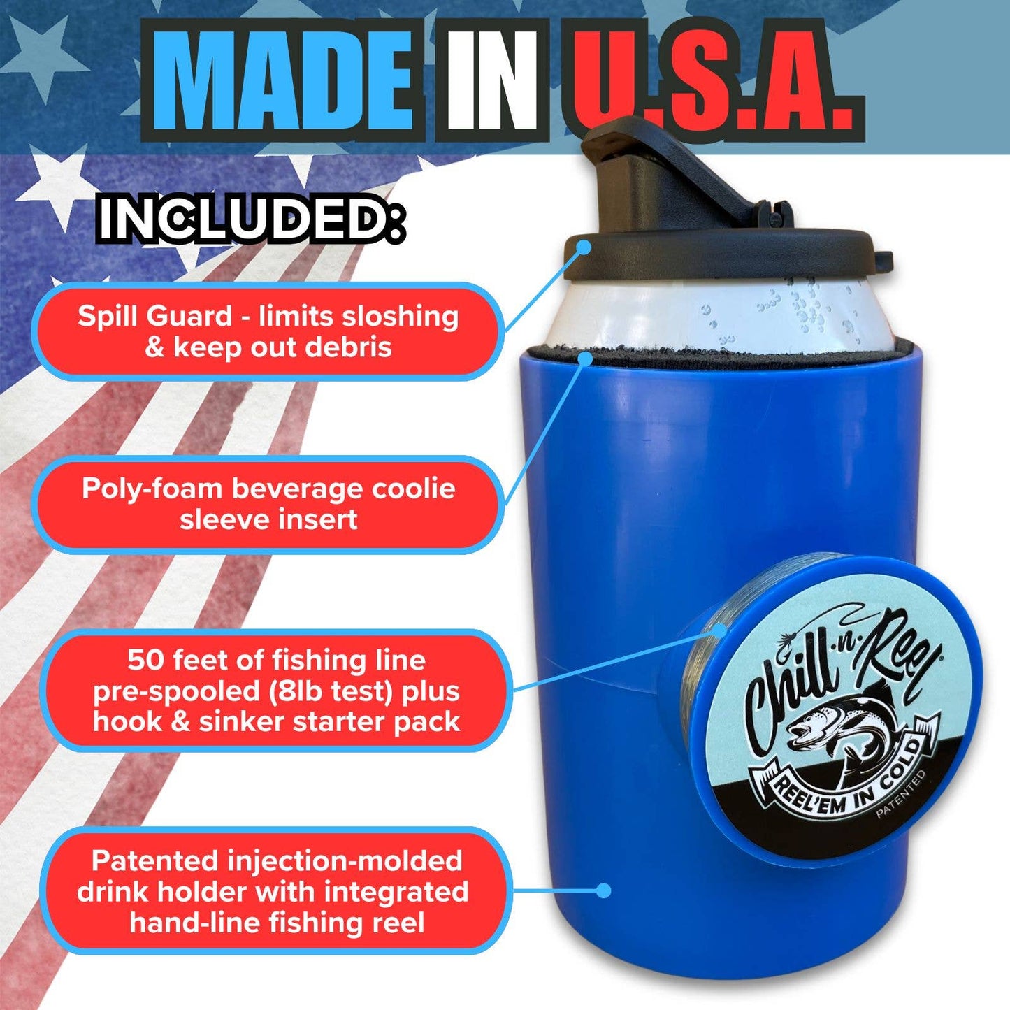 Original Chill-N-Reel: Black / Spill Guard Included