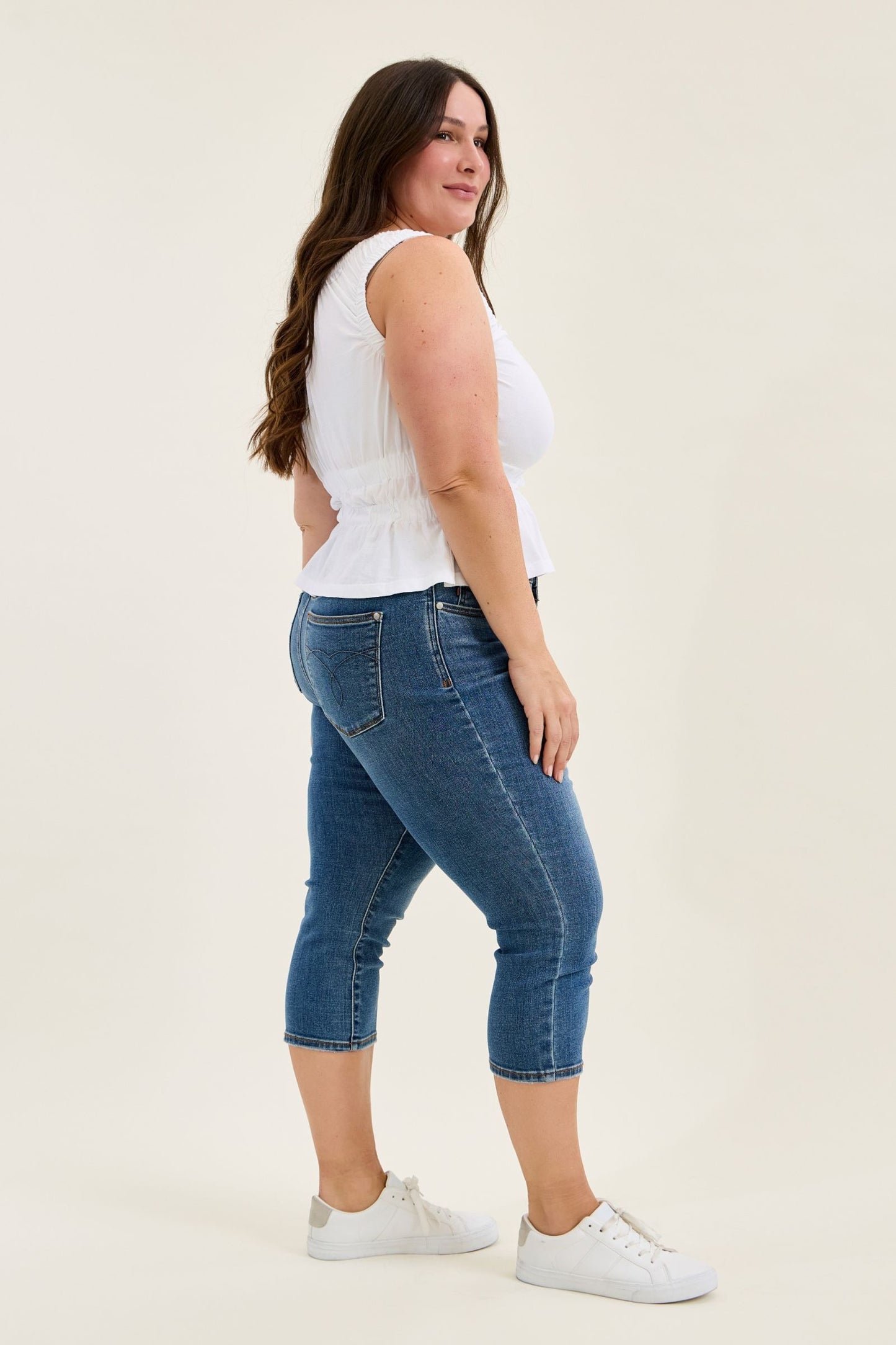 Judy Blue MR Capri Jeans 72122