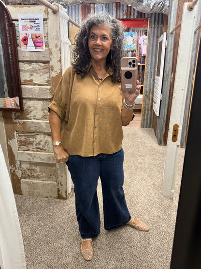 Entro Camel Dolman Sleeve Top