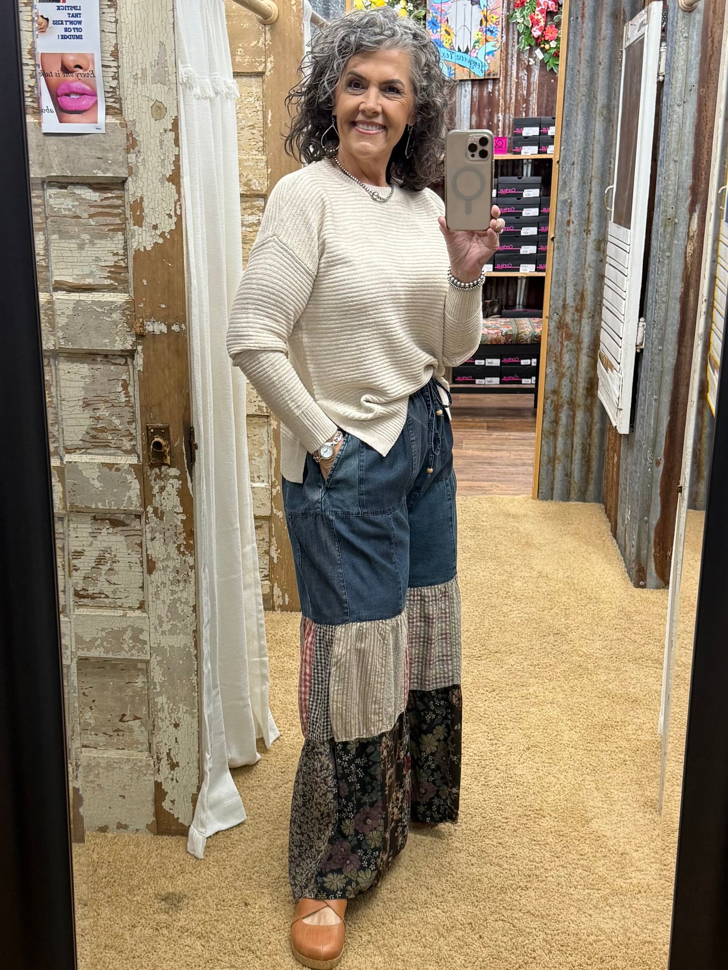 Bohemiam Patchwork Denim Pants