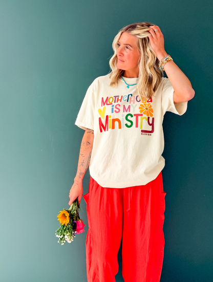 Motherhood Is My Ministry Tee: Ivory