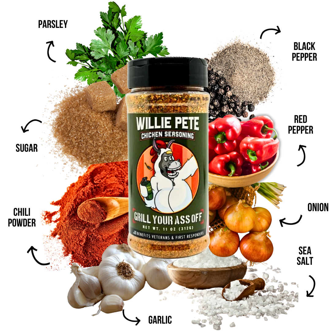 Willie Pete Chicken Seasoning - Poultry, Garlic, Pepper
