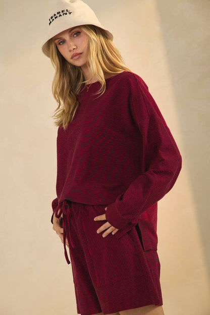 Striped Knit Lounge Set