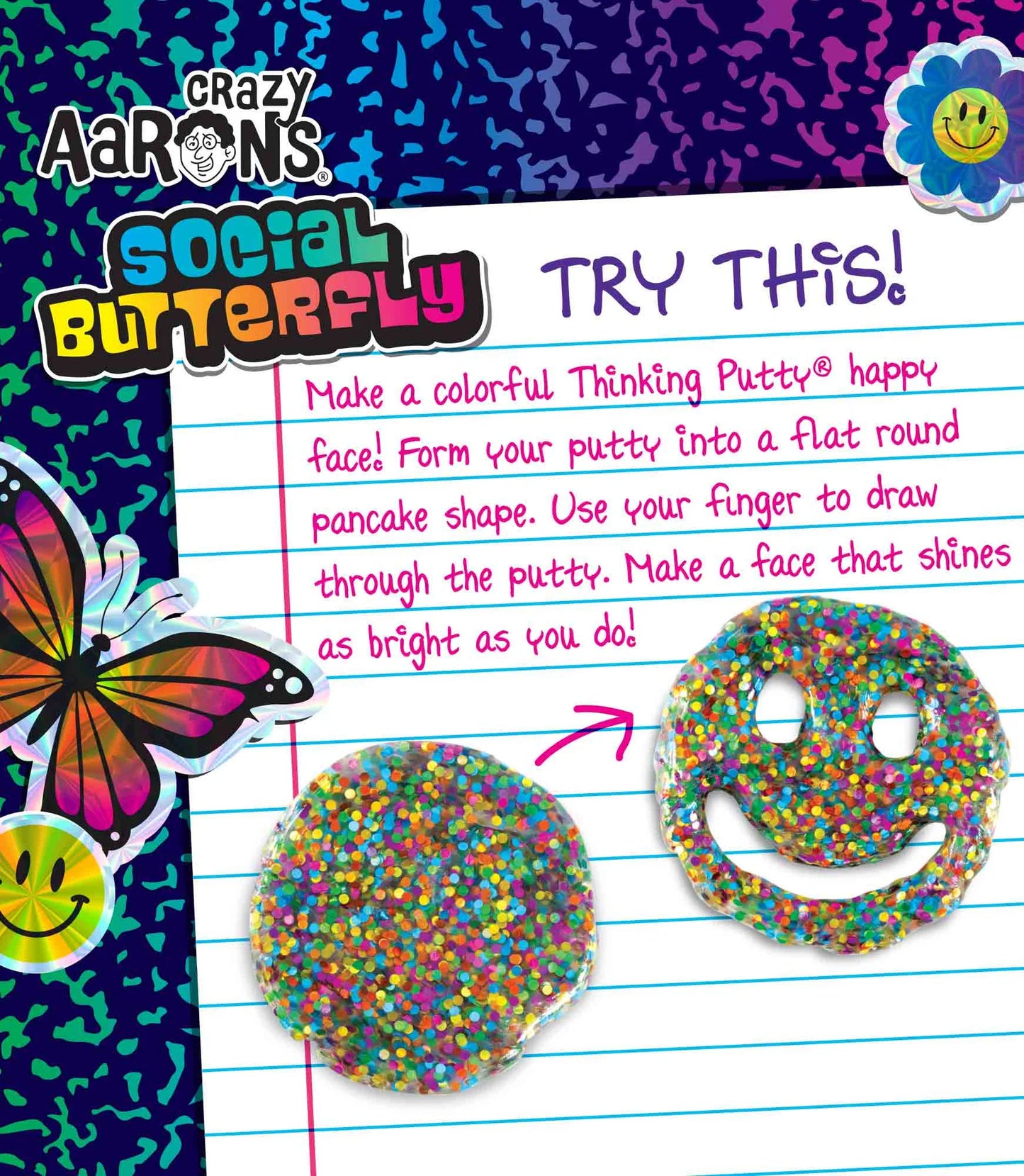 Crazy Aaron’s Thinking Putty Social Butterfly