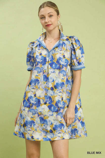 Blue Floral Dress