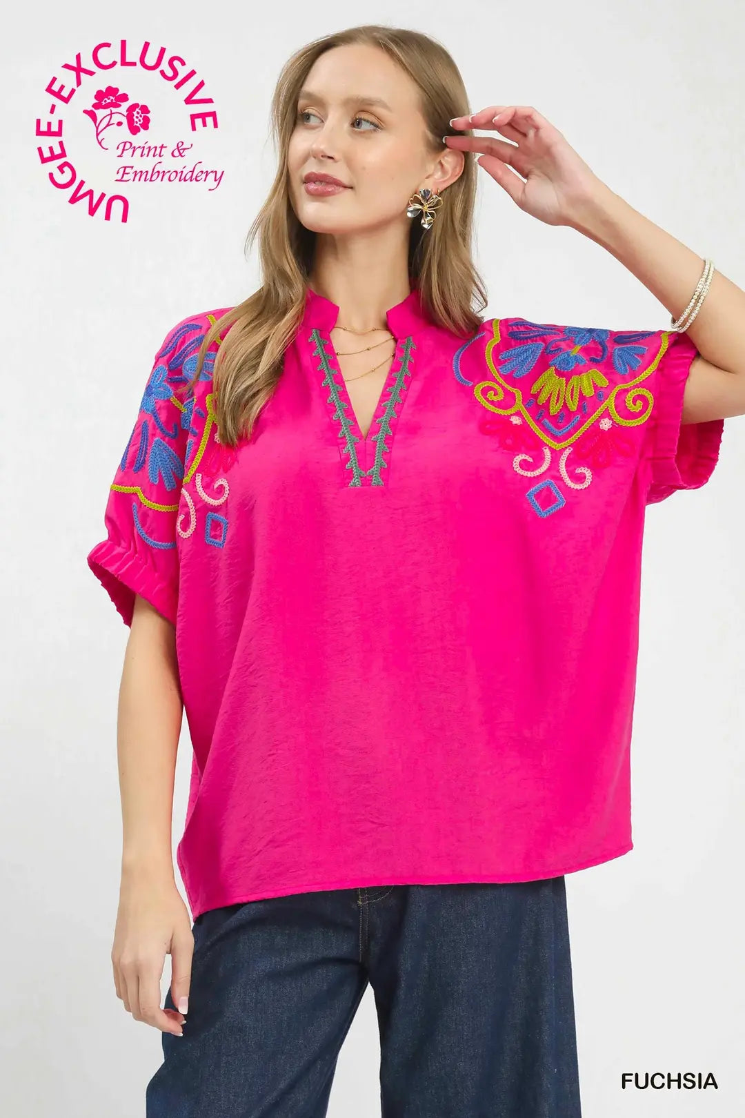 Fuschia Fiesta Blouse