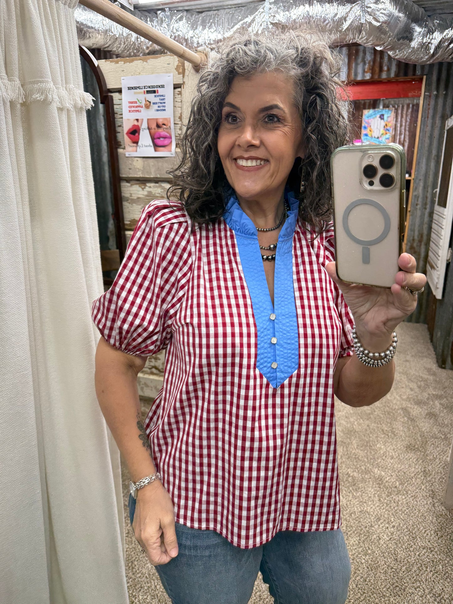 Days of Summer Red Blouse