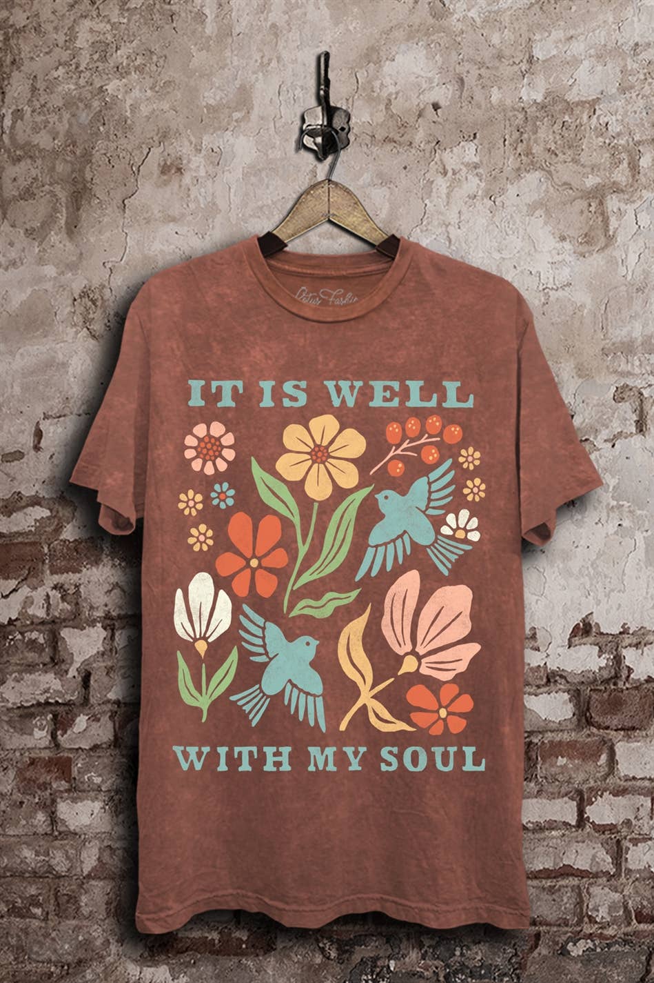 It Is Well With My Soul Graphic Top: Vintage Wine