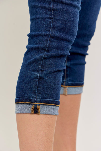 Judy Blue HW Capri w/ Single Cuff Jeans 72123