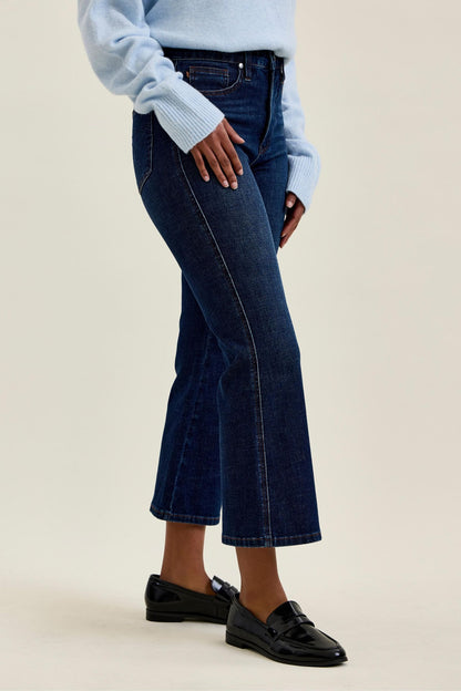 Judy Blue HW T.C. Amy Kick Flare DK Rustic Indigo Jeans 881170