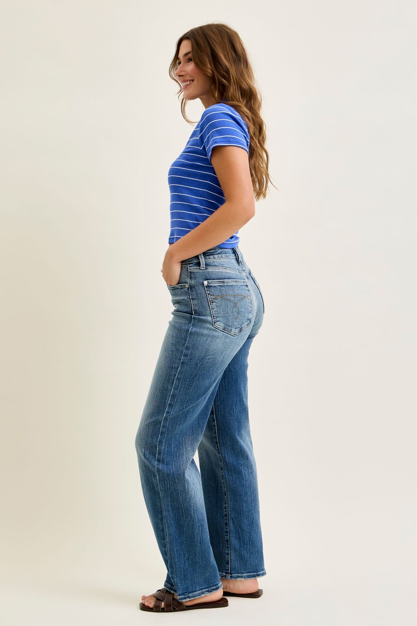 Judy Blue MR 90s Straight Leg Jeans 82719
