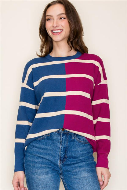 Blue/Magenta Sweater