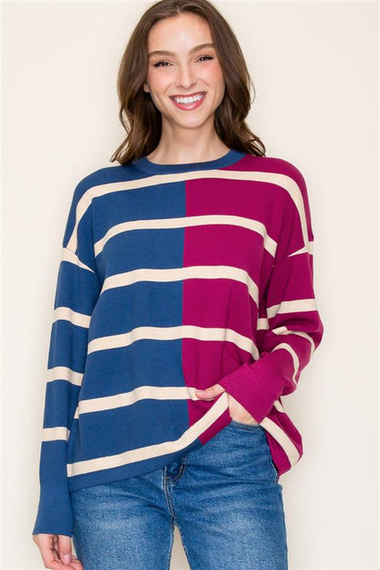 Blue/Magenta Sweater