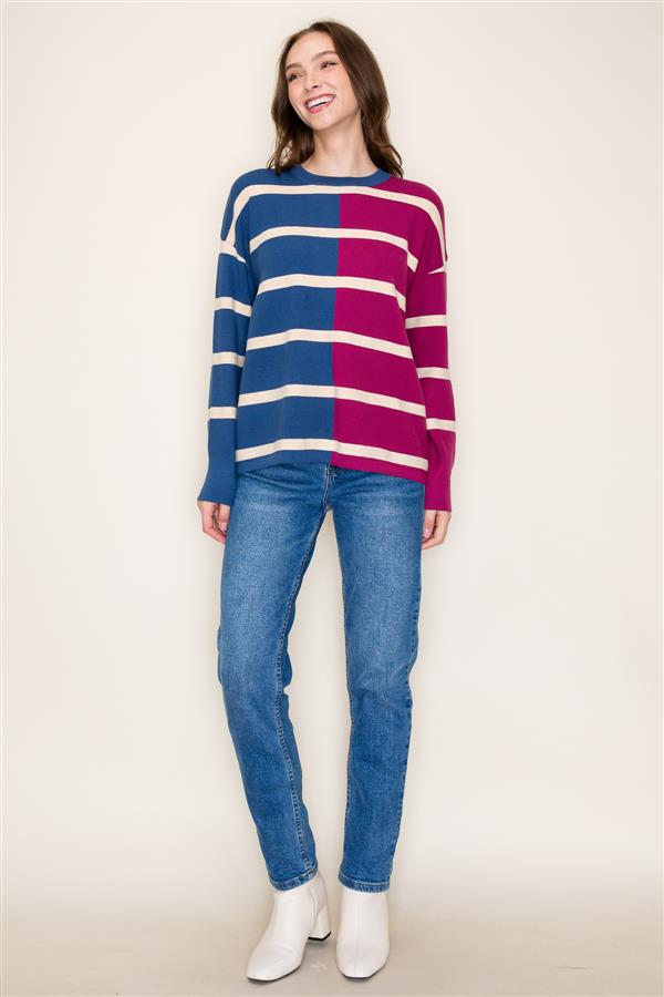 Blue/Magenta Sweater