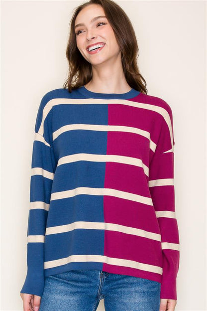 Blue/Magenta Sweater