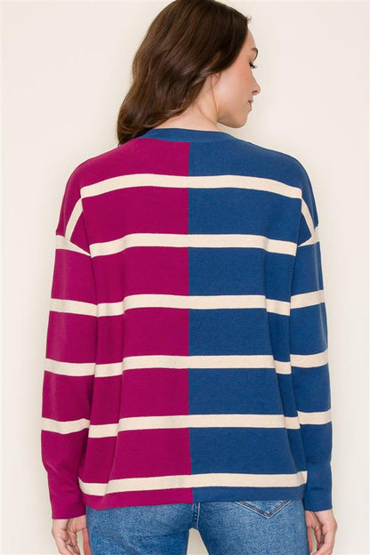 Blue/Magenta Sweater