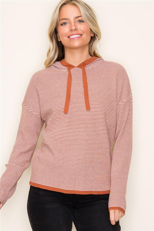 Copper Pin Stripe Hoodie