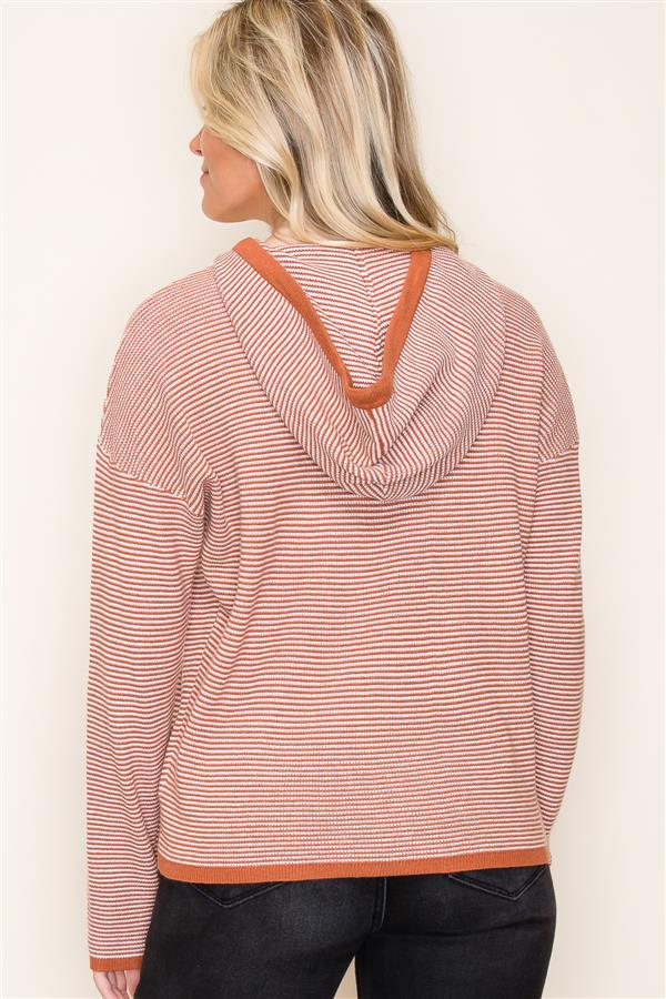 Copper Pin Stripe Hoodie