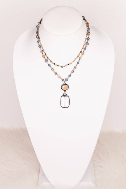 Micah Necklace in Denim