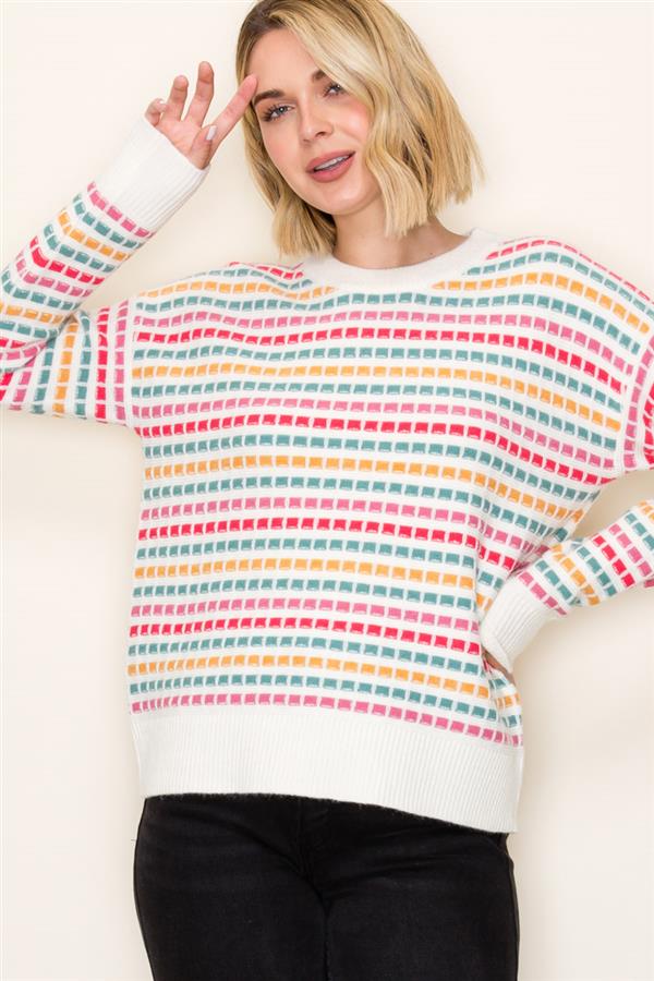 Color Pop Sweater Pink/Coral Sweater
