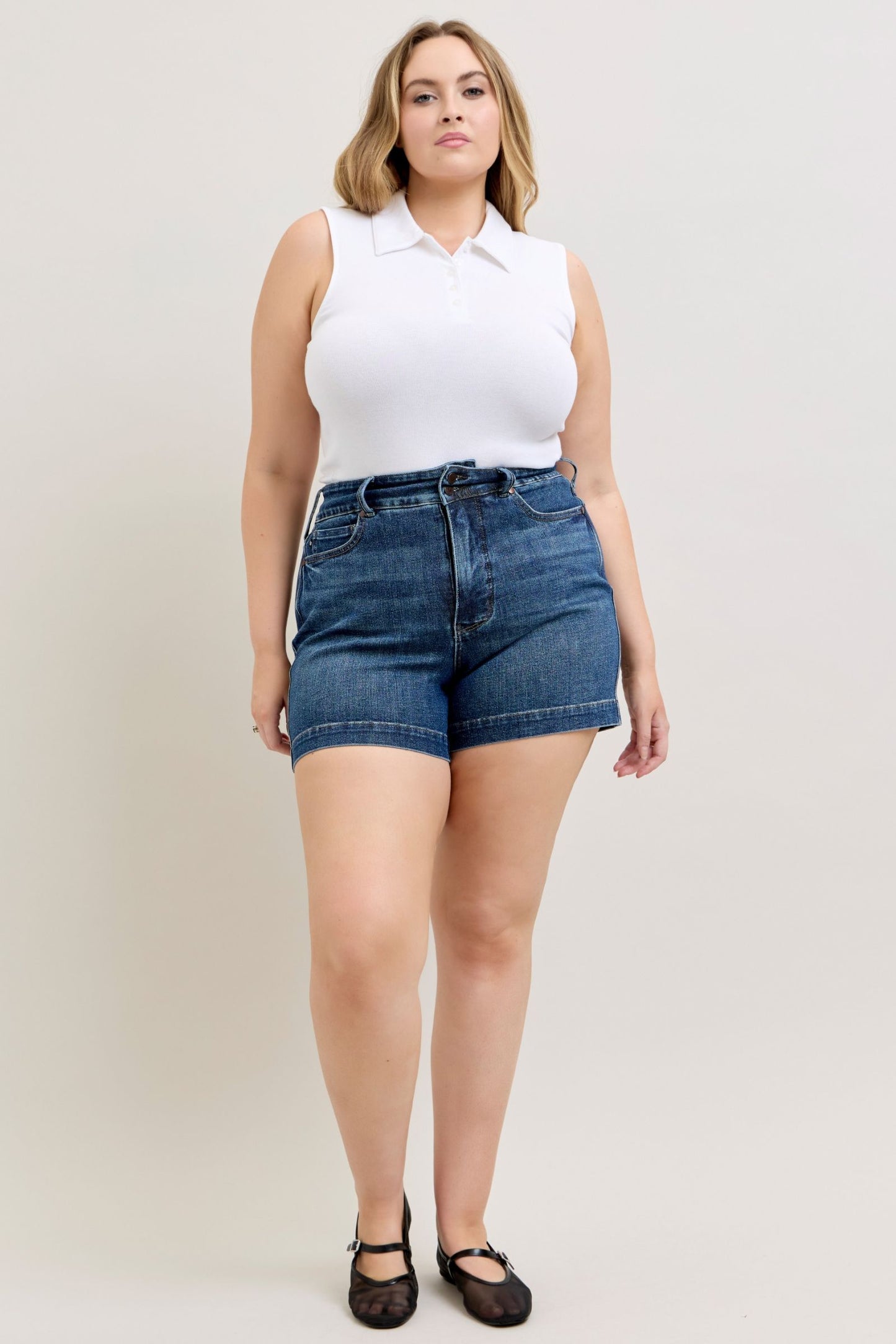Judy Blue HW Slim Short Tummy Control 150350