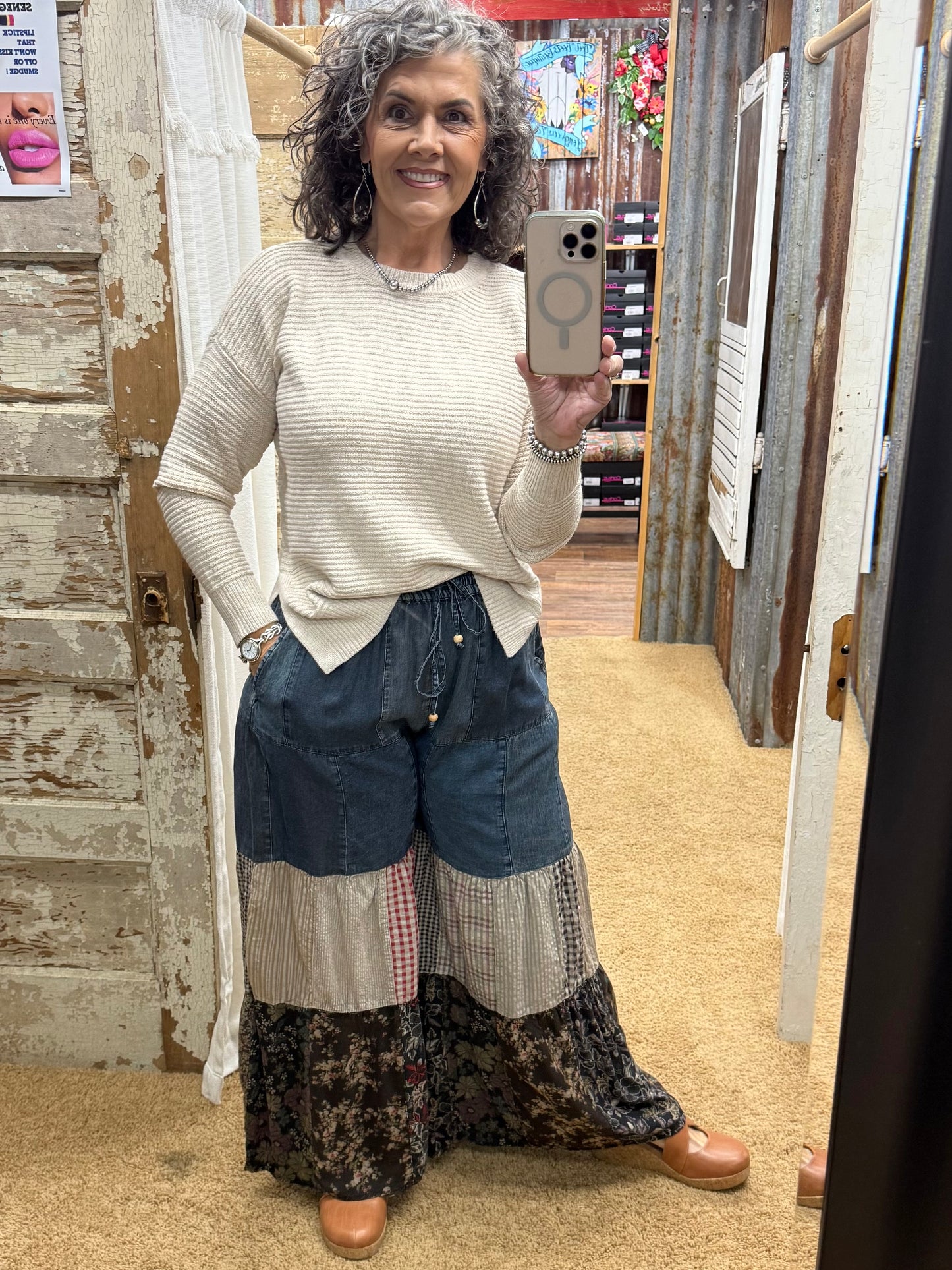 Bohemiam Patchwork Denim Pants