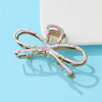 Botanical Floral Coquette Clip Hair Claw Clips | 40H1102: OFF WHITE