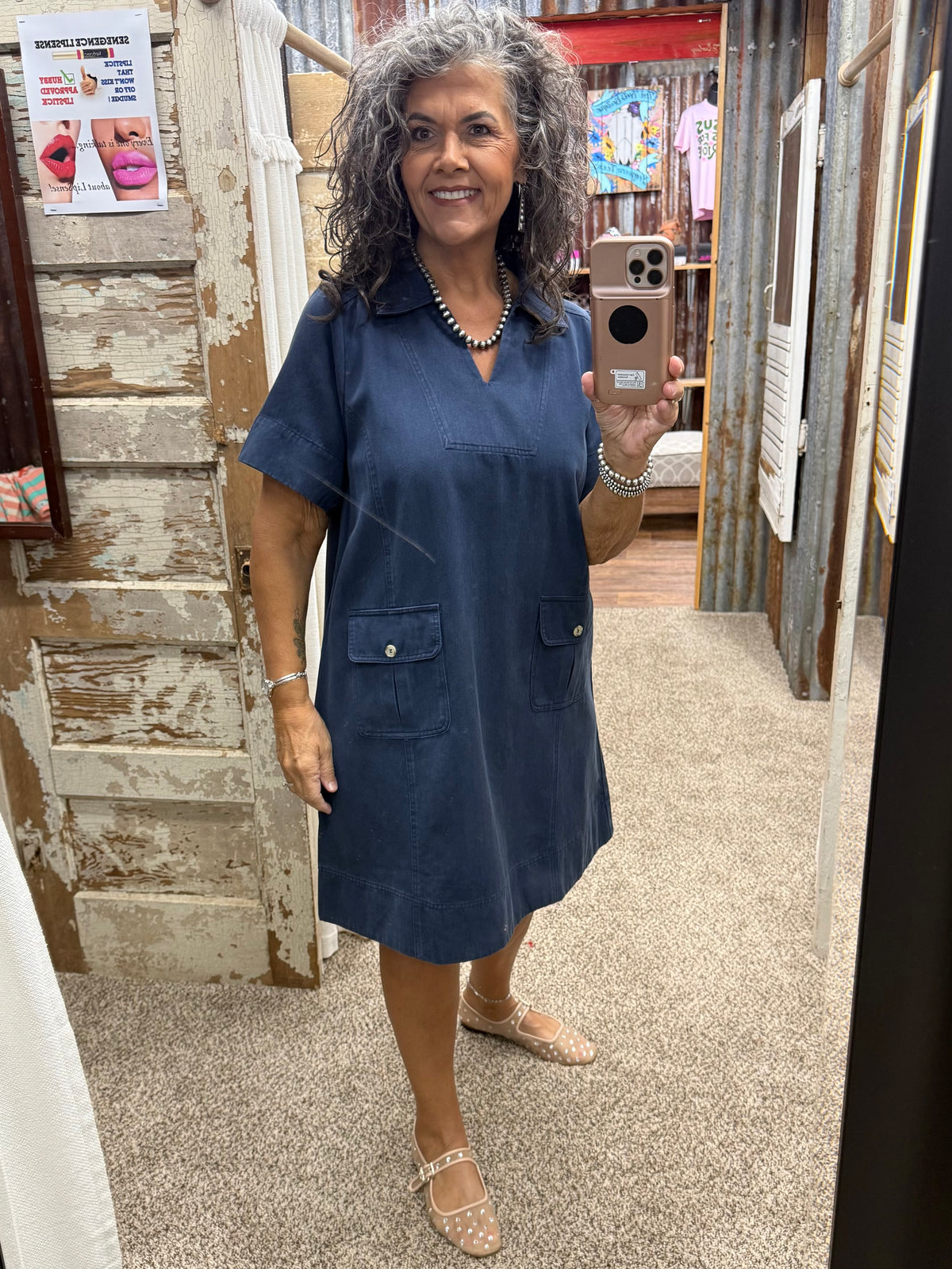 Jodifl Navy Shift Dress