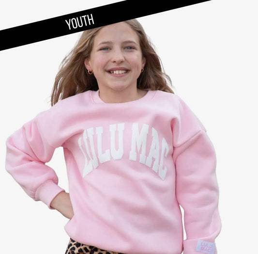 Light Pink Lulu Mac Sweatshirt - YOUTH