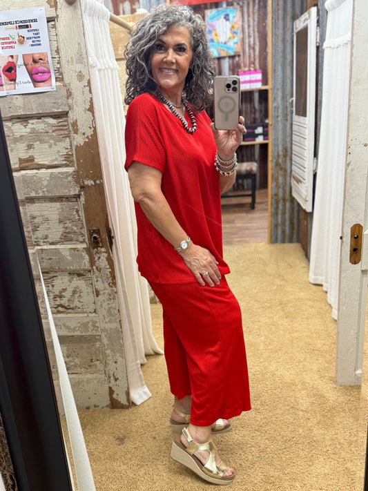 Red Travel Palm Beach 2 pc Set