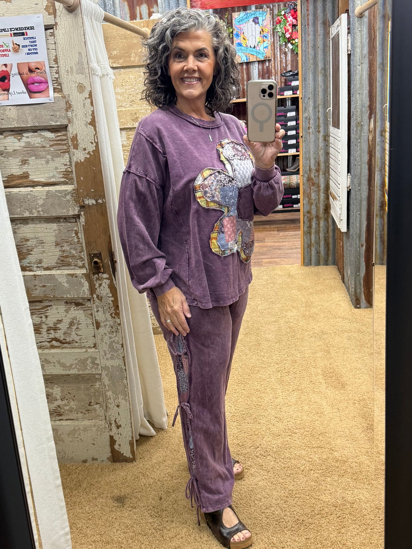 The Eggplant Elsa Boho Daisy Patchwork Set