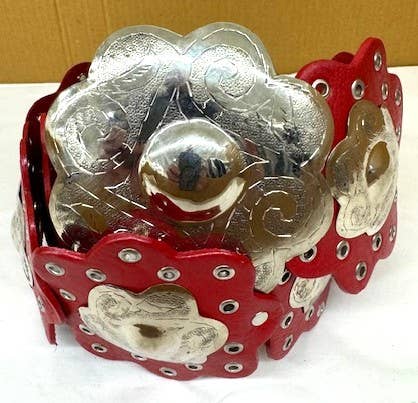 RED Leather Belt