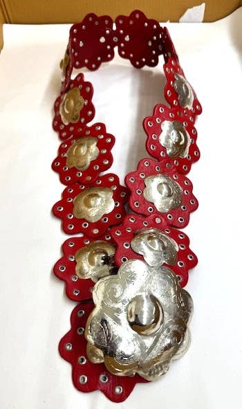 RED Leather Belt