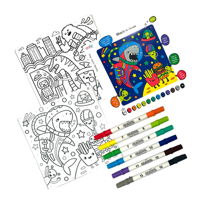 Colortopia Color by Number Paint Marker Kit - Epic Adventure