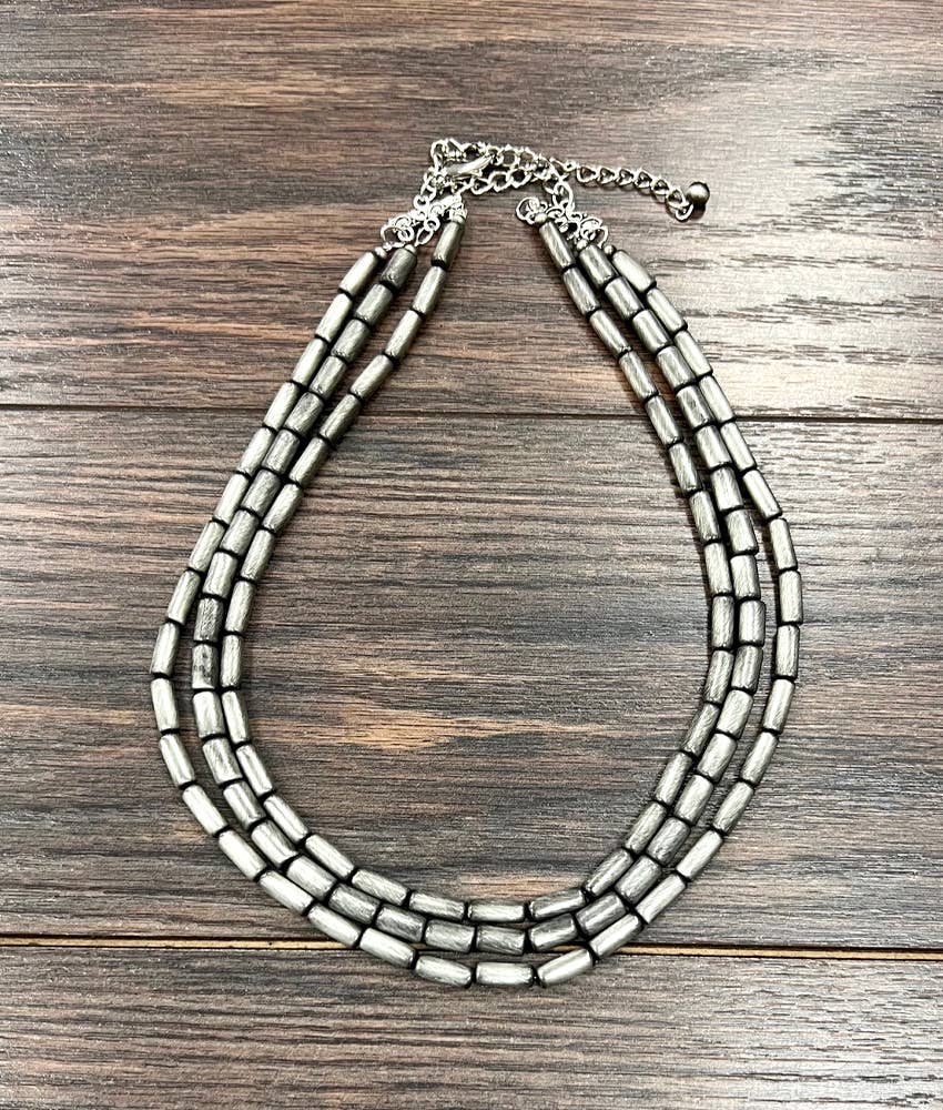 Handmade Cylindrical Navajo Bead Necklace