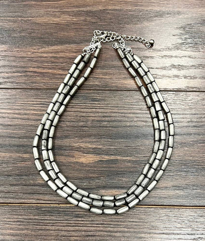 Handmade Cylindrical Navajo Bead Necklace