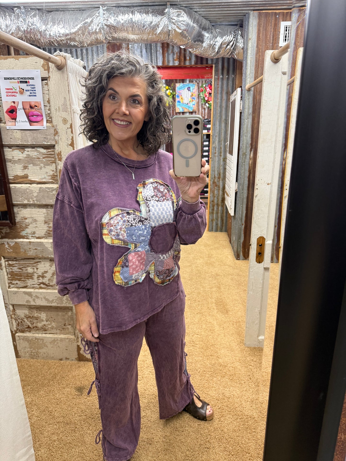 The Eggplant Elsa Boho Daisy Patchwork Set