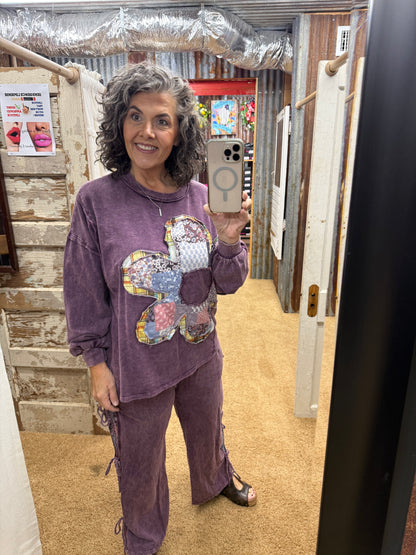 The Eggplant Elsa Boho Daisy Patchwork Set