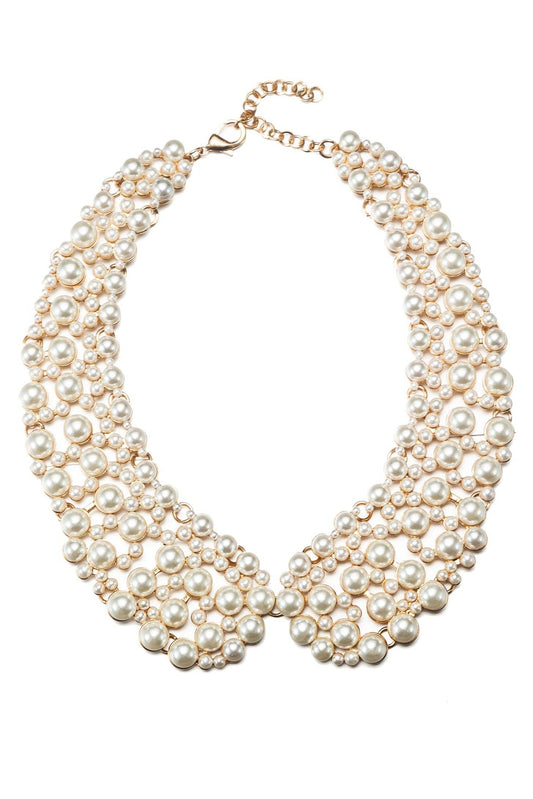 Diana Collar Necklace - Cream Pearl