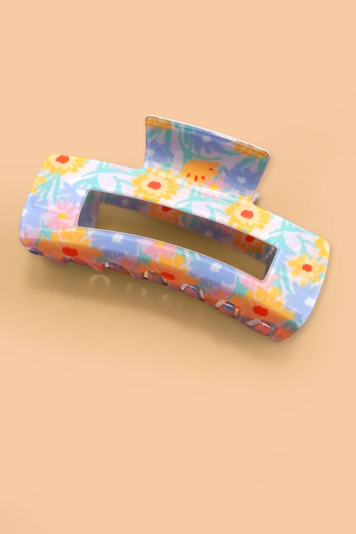 FLORAL HAIR CLAW CLIP | 40H1086: Blue