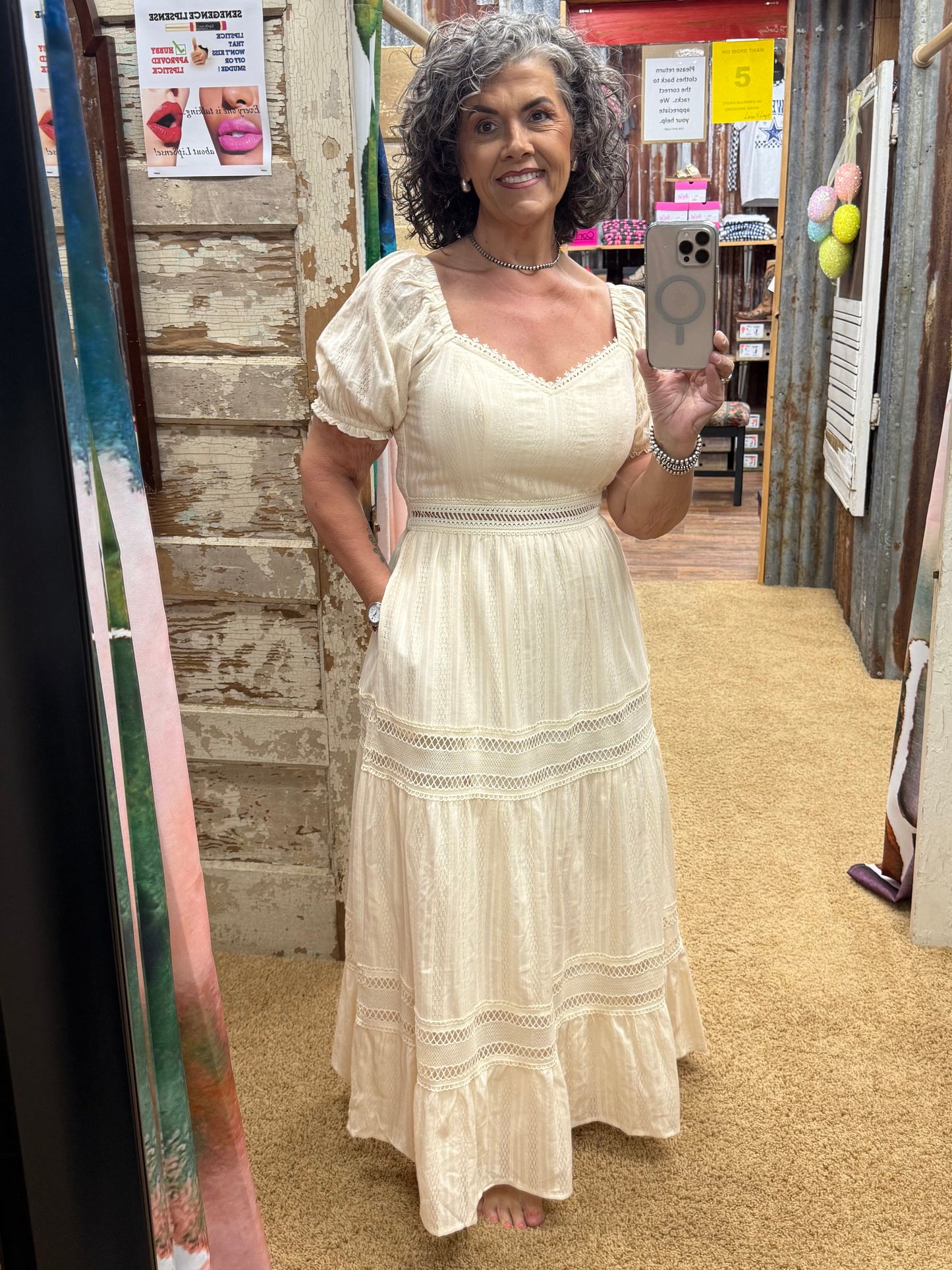 Romantic Crochet Lace Maxi Dress