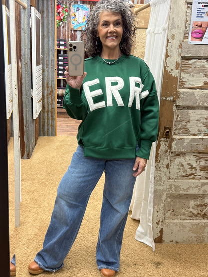 MERRY GREEN SWEATSHIRT