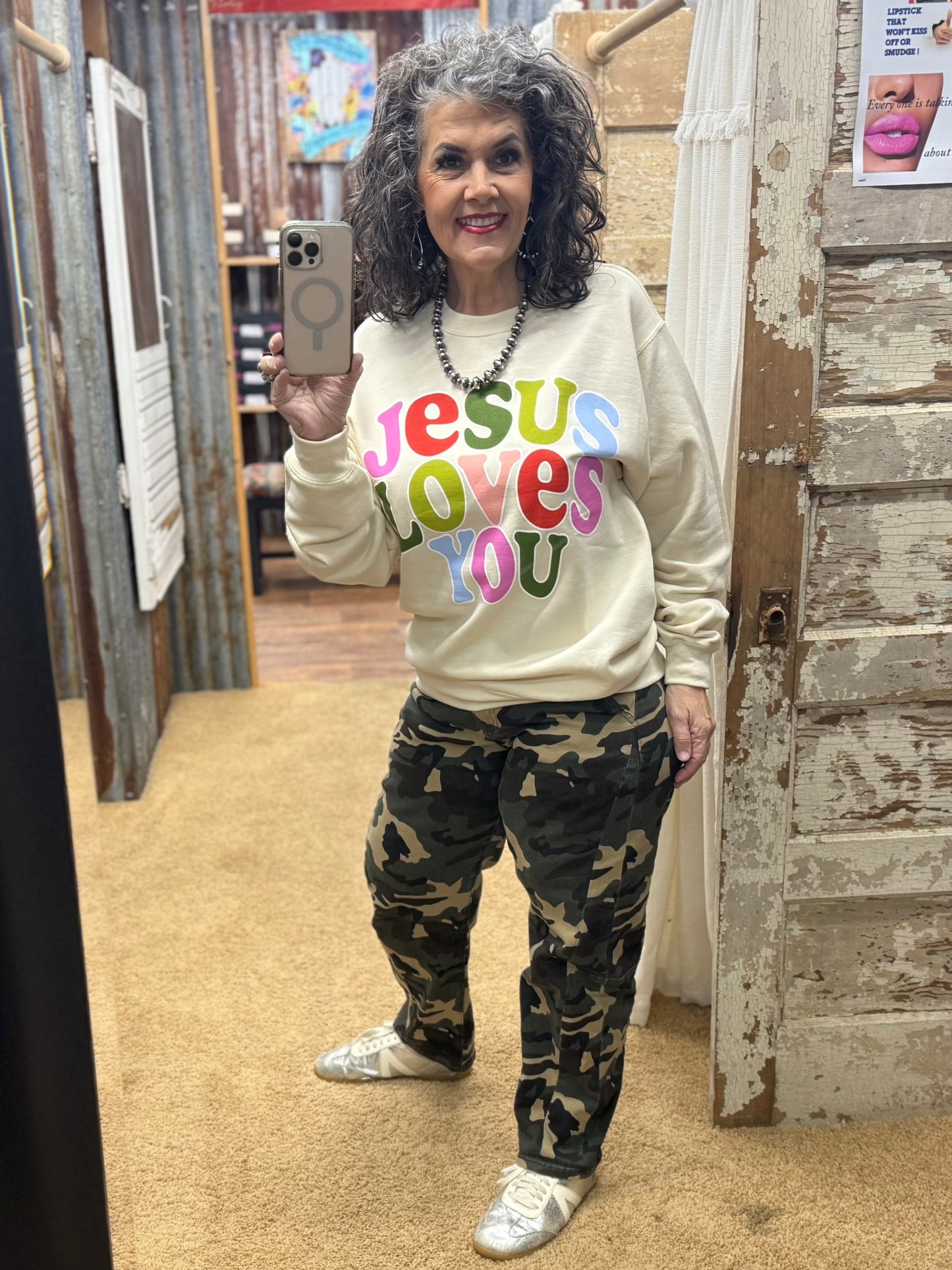 🧡🩵✝️JESUS LOVES YOU✝️💚🩷Sweatshirt