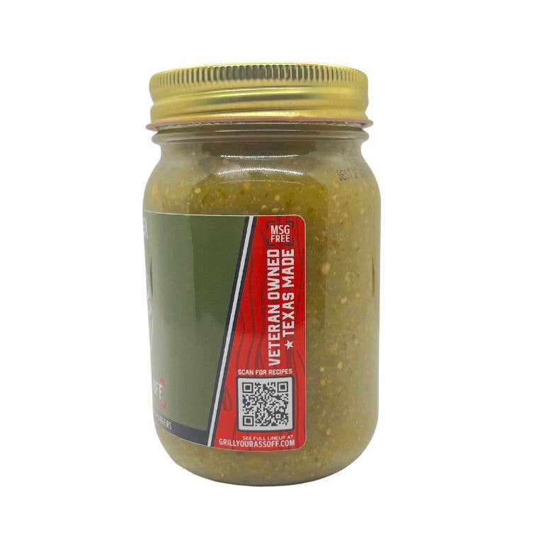 Invader Tomatillo Salsa - organic mild onion garlic spice