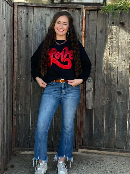 Pre-Order 💌❤️😍 Love in Metallic Red Puff on Youth & Adult Sweatshirts