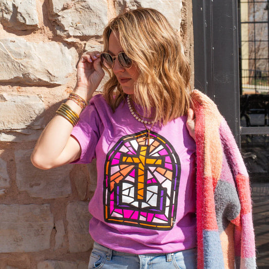 Stained Glass Cross Tee