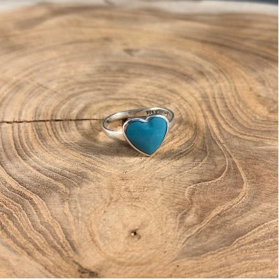 BOHO SOL Turquoise Heart Ring T5196